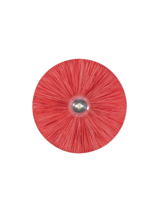 GloboStar Colombo Vintage Lamp Wall with Socket E27 Red 40x9x9cm