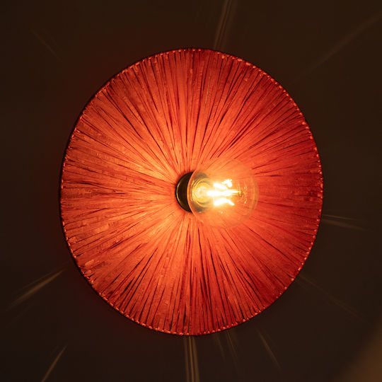 GloboStar Colombo Vintage Lumină de Perete cu Soclu E27 Roșu 40x9x9cm