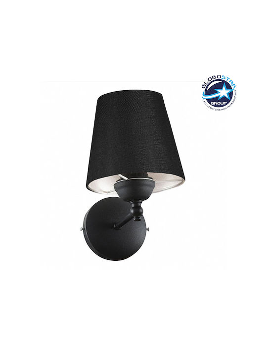 GloboStar Pam Modern Lamp Wall with Socket E27 Black 23x23x17cm