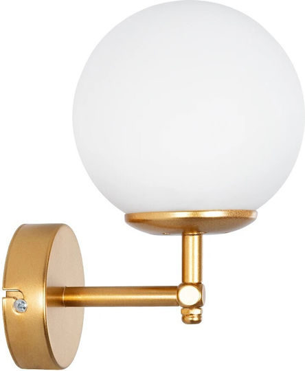 GloboStar Dalph Винтидж Осветително тяло За стена с фасунга E27 Златист 15x18x24.5см.