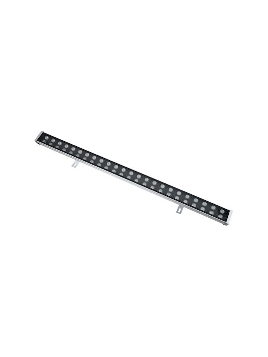 GloboStar Εξωτερικό Φωτιστικό LED Wall Washer 48W με Φυσικό Λευκό Φως IP67 Ασημί