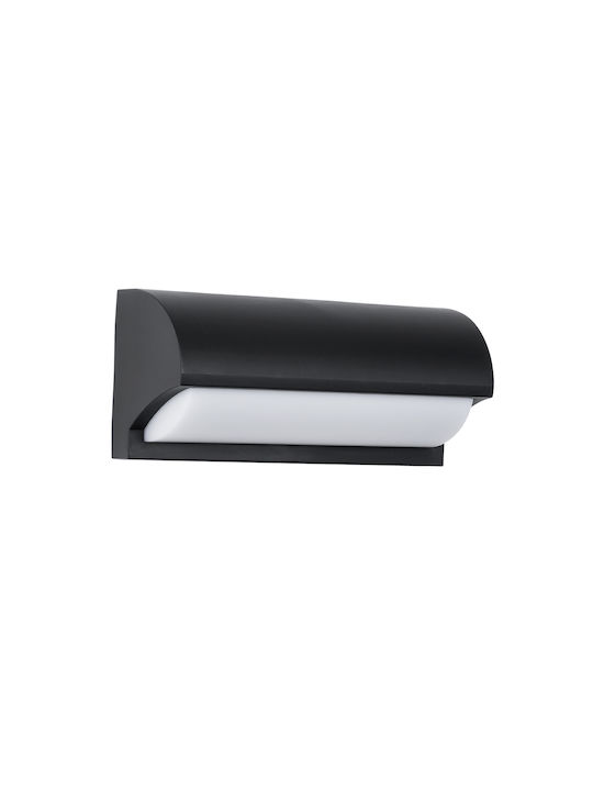 GloboStar Horizon Стенна Външна Таванна Лампа LED IP65 15W с Естествено Бяло Осветление 23.5x11x10см