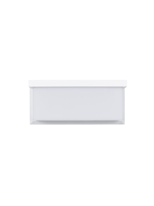 GloboStar Cityscape Επιτοίχια Εξωτερική Πλαφονιέρα LED IP65 18W με Φυσικό Λευκό Φως 23.5x11x10εκ.