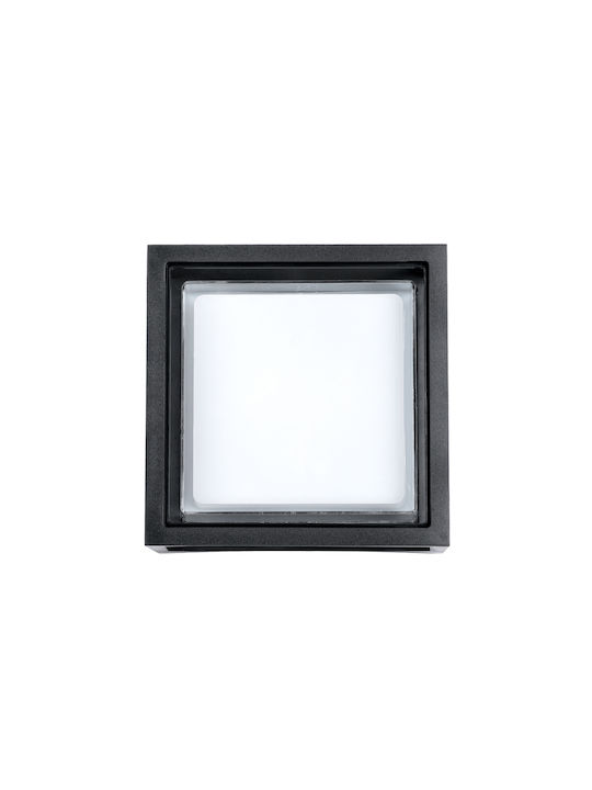 GloboStar Majestic Επιτοίχια Εξωτερική Πλαφονιέρα LED IP65 10W με Φυσικό Λευκό Φως 17x17x9εκ.