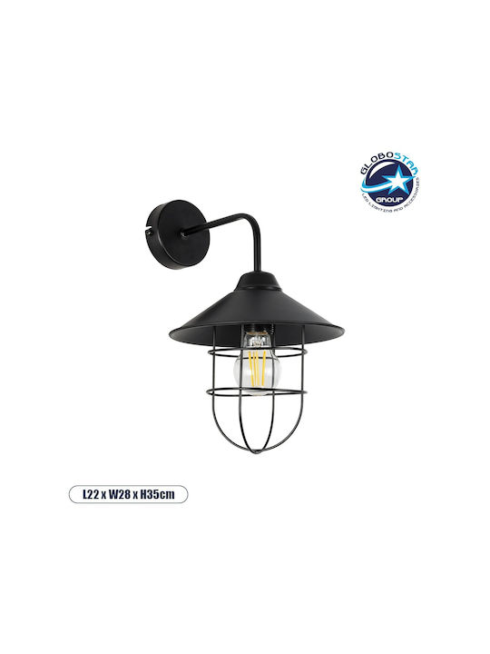 GloboStar Cage Wall-Mounted Outdoor Lighting E27 IP20 22x35cm