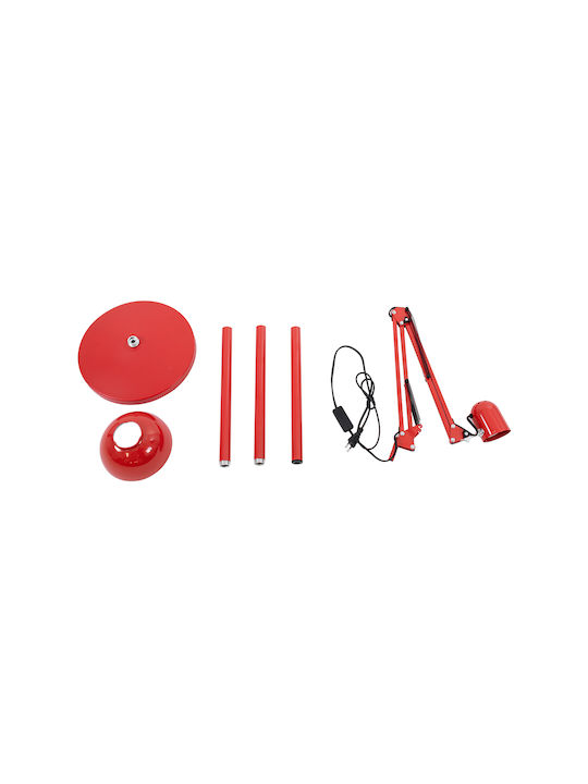 GloboStar Audrey Vintage Floor Lamp H190xW27.5cm. with Socket for Bulb E27 Red