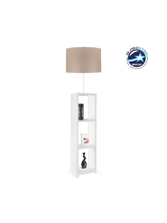 GloboStar Woodo Floor Lamp H150xW38cm. with Socket for Bulb E27 White