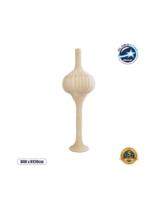 GloboStar Aladdin Stehleuchte H120xB40cm. mit Fassung für Lampe E27 Beige