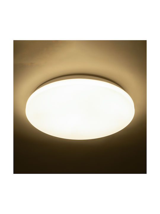 GloboStar Ceiling Mount Light Bathroom 33cm White with Integrated LED