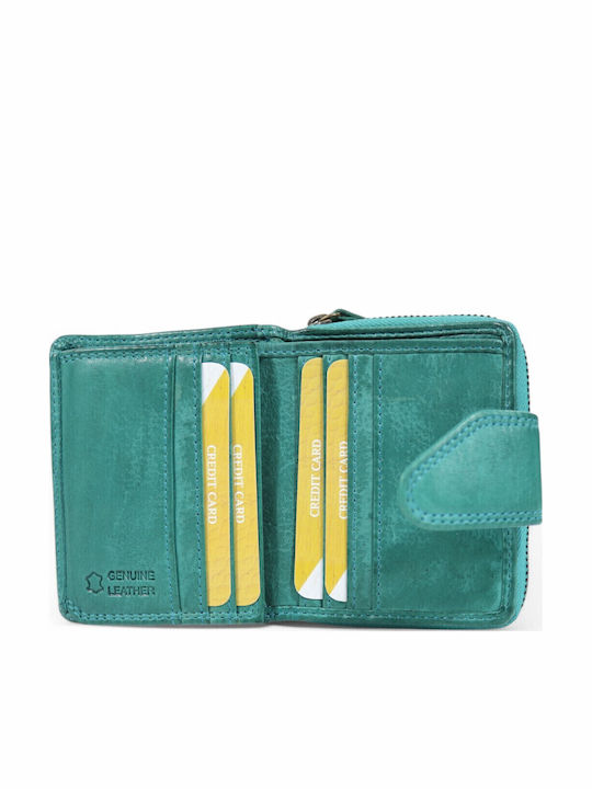 Small Leather Women's Wallet Classic Turquoise