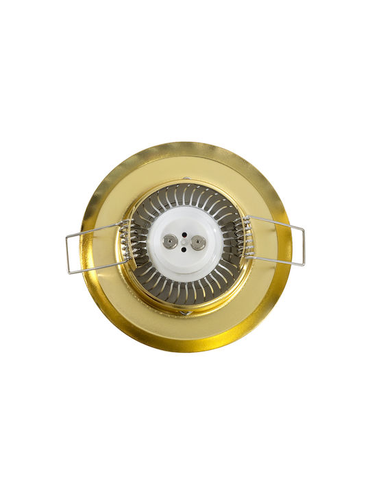 GloboStar DELTA Round Metallic Frame for Spot GU10 Gold 83x83cm. 1pcs