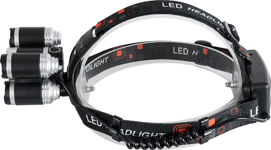 GloboStar Rechargeable Headlamp LED IP44 with Maximum Brightness 5000lm XML2-T6 50pcs Black