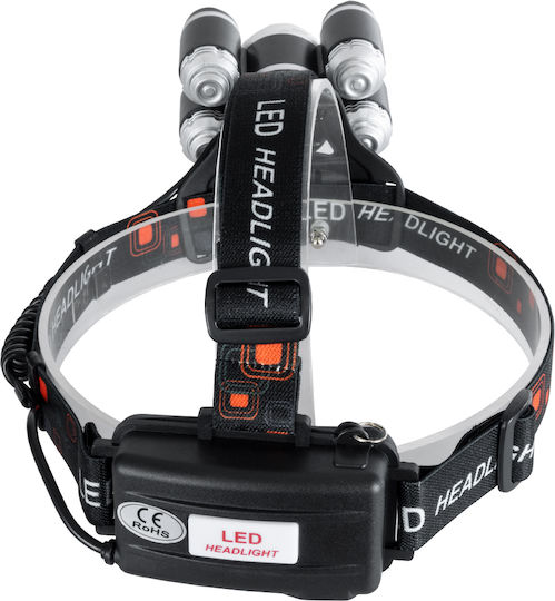 GloboStar Rechargeable Headlamp LED IP44 with Maximum Brightness 5000lm XML2-T6 50pcs Black