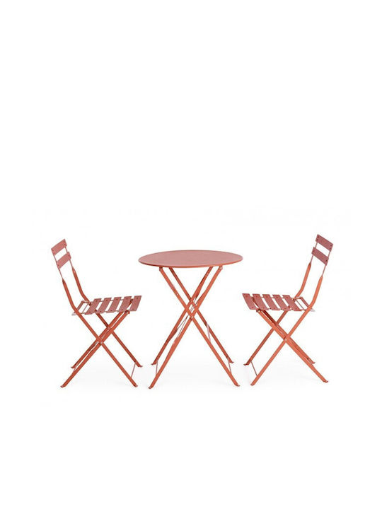 Austin 3 Pieces Dining Room Set for Small Outdoor Spaces Terracotta