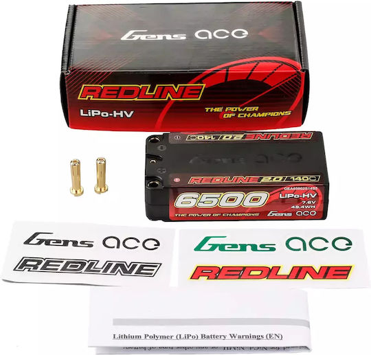 Gens Ace Redline Μπαταρία Li-Po 7.6V 6500mAh 140C 2S για Τηλεκατευθυνόμενο