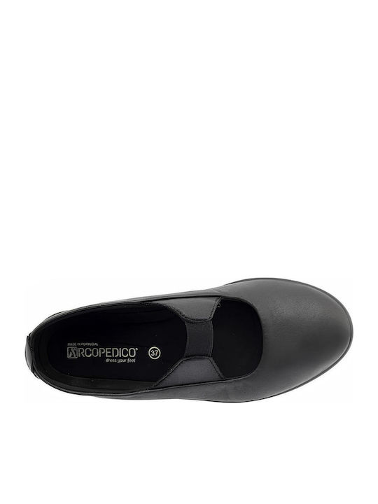 Anatomic Synthetic Leather Ballerinas With strap Beige