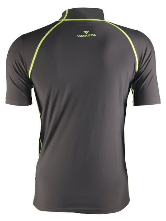 Vaquita Men's Short Sleeve Sun Protection Shirt Gray