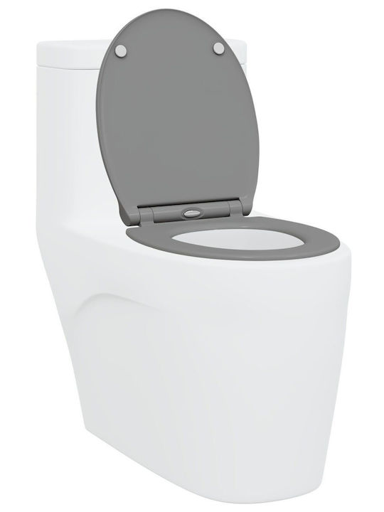 vidaXL Toilettenbrille Soft-Close Kunststoff Gray