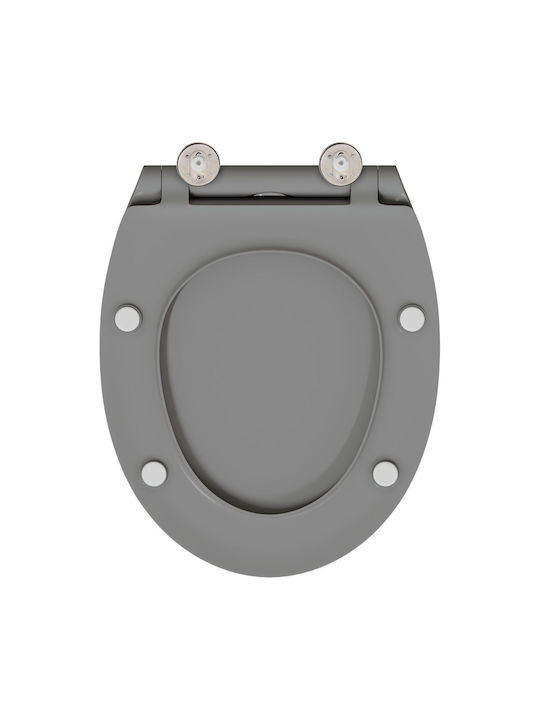 vidaXL Toilettenbrille Soft-Close Kunststoff Gray