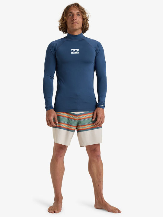 Billabong Waves All Day Ανδρική Μακρυμάνικη Αντηλιακή Μπλούζα Μπλε