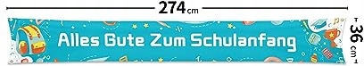 Blue Banner In German Back To School Decoration 274 X 36 Cm