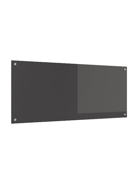 vidaXL Rectangular Glass Back Dark Gray 120x50x0.6cm 42001314