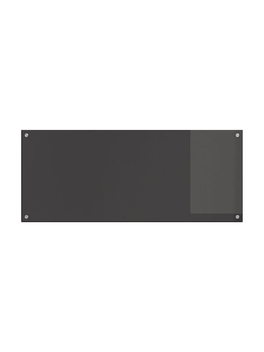 vidaXL Rectangular Glass Back Dark Gray 120x50x0.6cm 42001314