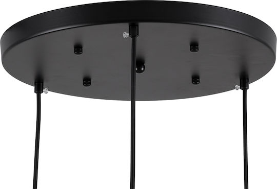 GloboStar Monroe Pendant Light Black Ball with Socket E27 60x25x50cm