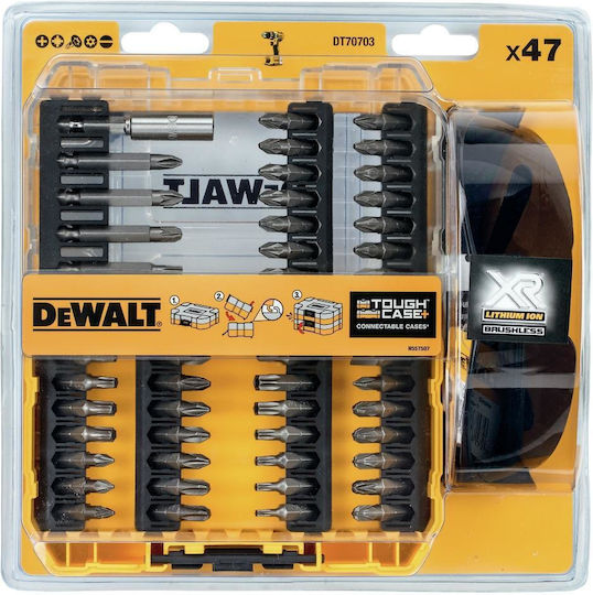DEWALT Комплект 47 Свредла с Шестоъгълна Опашка за Стъкло και плочки