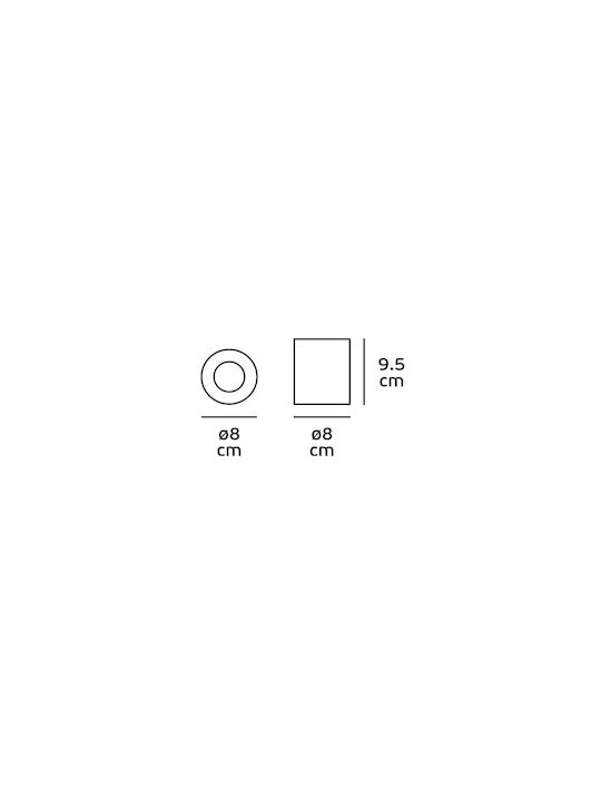 VK Lighting VK/03002/R Spot Monospot Cu Bază GU10 În Culoare Roșie