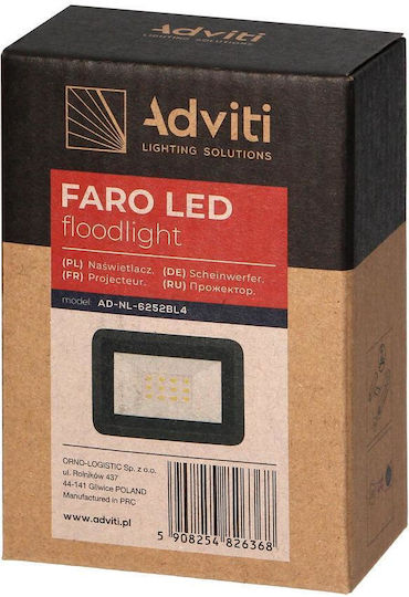 Orno Στεγανός Προβολέας LED 10W Φυσικό Λευκό 4000K IP65