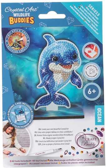 Комплект за диамантено рисуване Craft Buddy Crystal Art Buddies Делфин 7 части