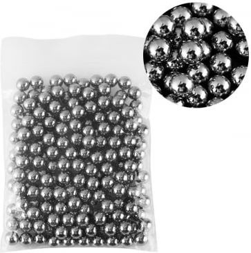 Set Praștie din Lemn 100 Bile Metalice Airsoft 7 mm Praștie 19 cm Maro