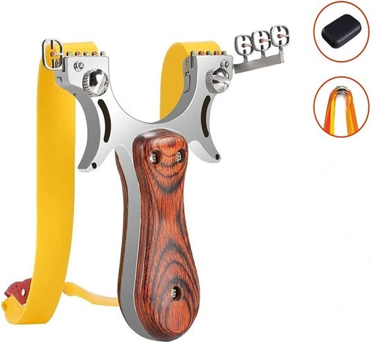 Set de Foarfeci Metalice Tăiate cu Laser 9 Mm Bile Metalice 12 Cm Mâner Curbat din Lemn Carcasă Maro Inclusă