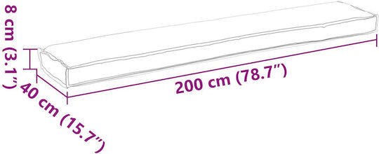 vidaXL Pernă Waterproof Pentru Bancă De Perne Pentru Scaune De Grădină Burgundy 2 Buc 40x200 cm