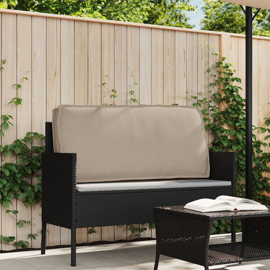 vidaXL Waterproof Garden Chair Cushion with Backrest Brown 50x120cm