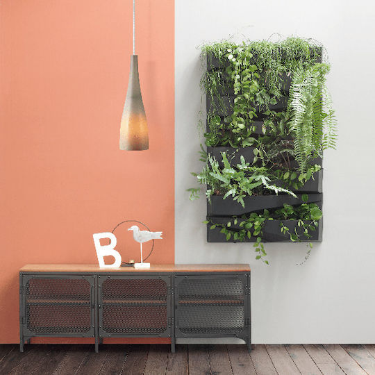 Marhome Cascade Garden Set 2 Planters Plastic Charcoal