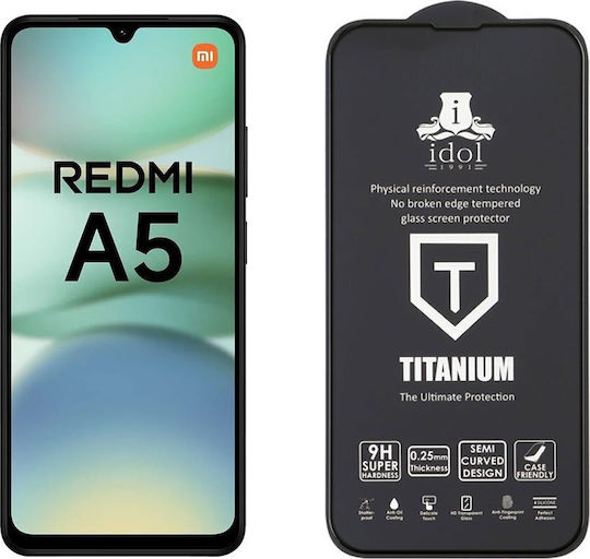 Idol 1991 0.25mm Adeziv complet Tempered Glass Negru (Xiaomi Redmi A5)