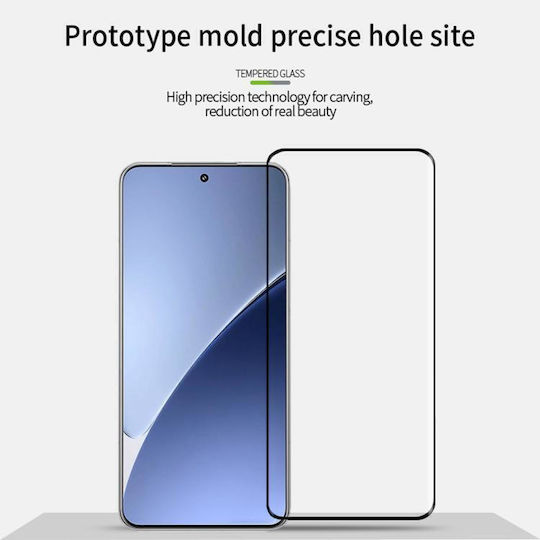 Xiaomi 15 Pro Mofi 9h 3d Hot Bending Tempered Glass Film Black