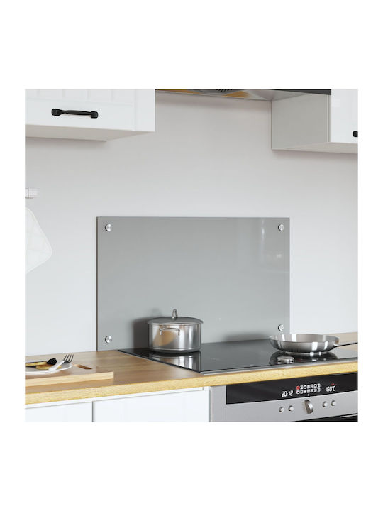 vidaXL Rectangular Glass Back Gray 70x40x0.6cm 42001226