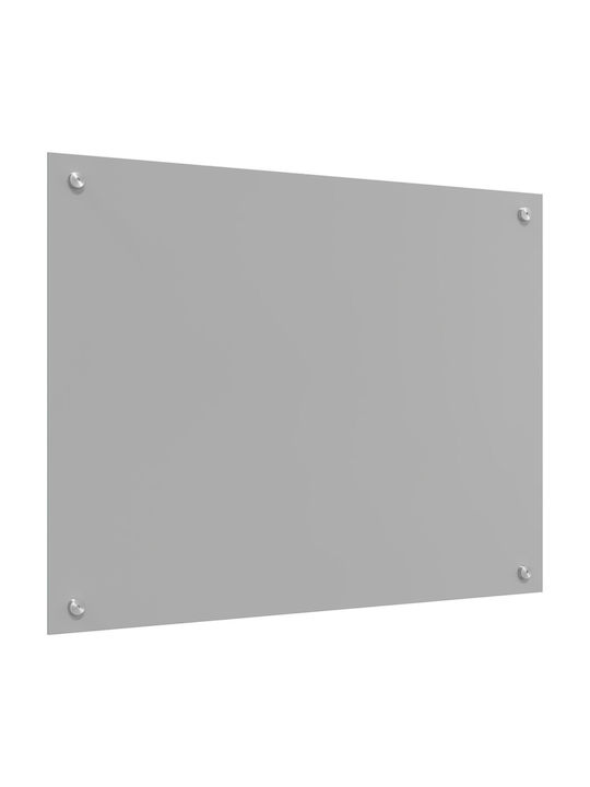 vidaXL Spătar Rectangular din Sticlă Gri Deschis 80x60cm 42001231