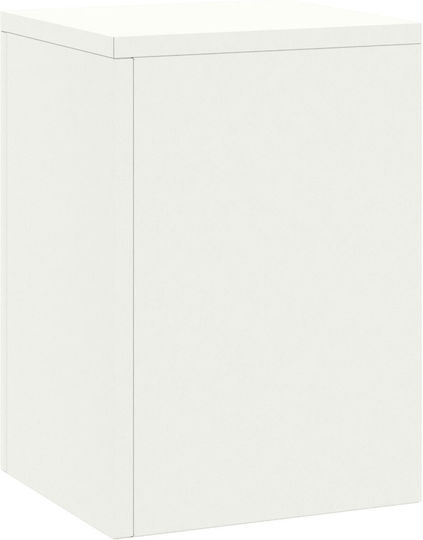 vidaXL Suport plante pentru exterior Pilon Suporturi de plante Metalice Albe 24bucx24bucx35buccm. 2buc