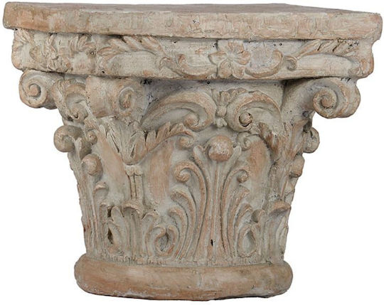 Artekko Fa Ανθοστήλη Πήλινη Μπεζ 25.4x25.4x22.86εκ.