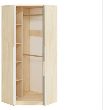 Doppeltür Ecke Tivruve 101 82x82x199cm Grey, White, Beech