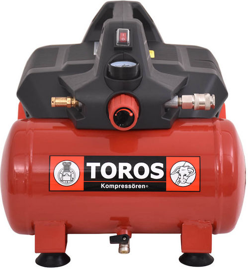 Toros Oil-free Silent Air Compressors 78dB with Power 1hp and Airtank 6lt