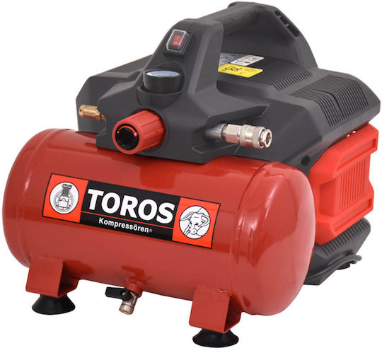 Toros Oil-free Silent Air Compressors 78dB with Power 1hp and Airtank 6lt