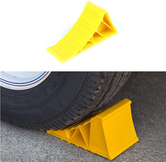 Yellow Plastic Wheel Chock 220x80x120mm 1pc
