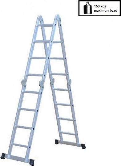 Bormann Pro BHL5040 Multipurpose Ladder 4x3 with Maximum Height 3.46m