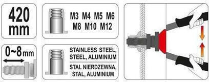 Yato YT-36125 Riveter Scissors / Ceiling Length 420mm