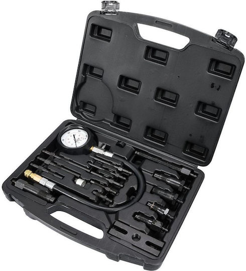 Yato Car Engine Compression Tool 16 Pieces for VW / Audi / Ford / Opel / Seat / Skoda / Fiat / Alfa Romeo / Lancia / Peugeot / Toyota / Mercedes Benz / Rover / Universal